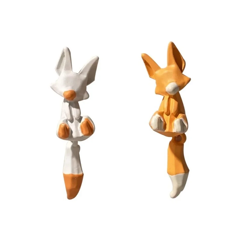 Simple Fashion Cute Three-dimensional Fox Asymmetric Earrings Creative Trend Personality Cartoon Animal Earrings Female Jewelry