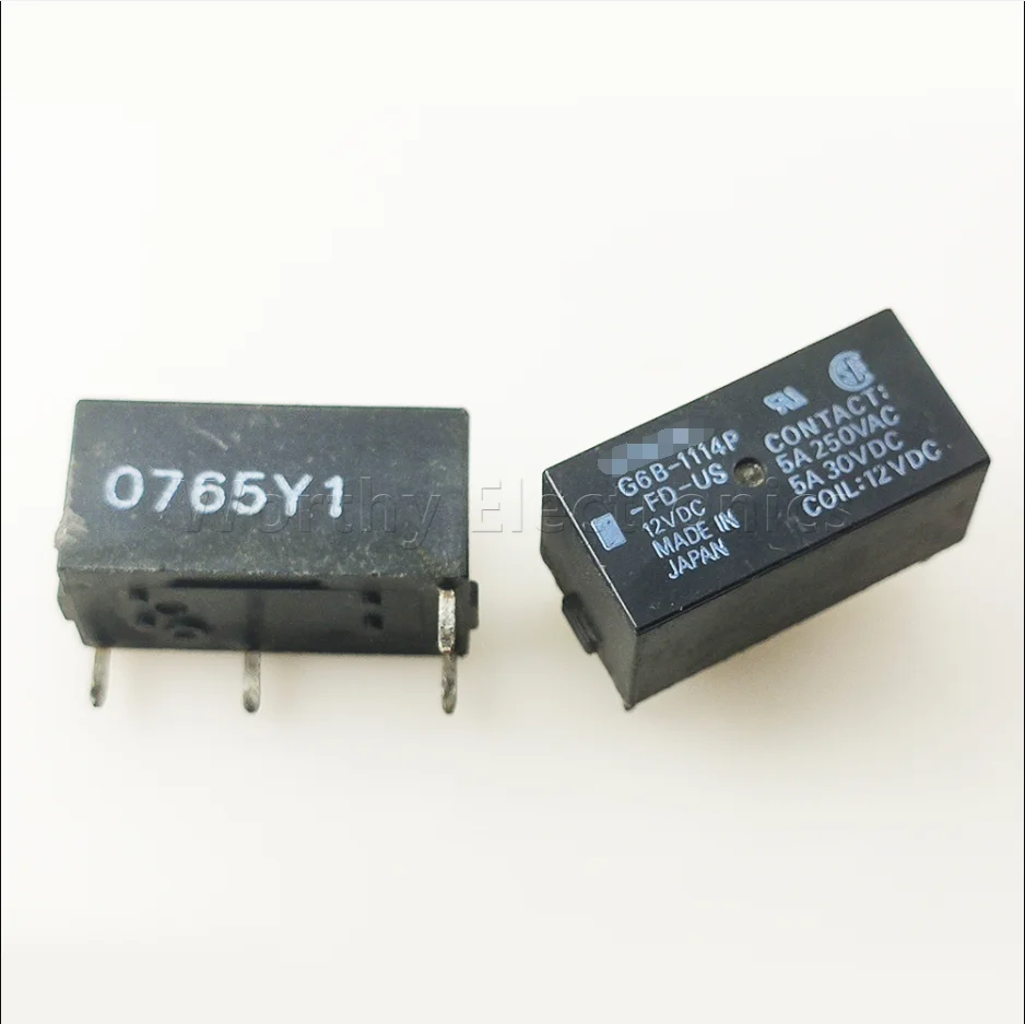 

Free shipping 10pcs/lot G6B-1114P-FD-US 12V 4-pin 5A relay DIP4