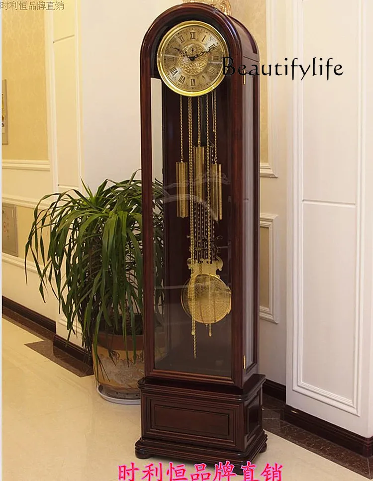 Rosewood Time Report the Grandfather Clock  Vertical Pendulum Clock Rosewood  Standing Grandfather Clock European Machinery