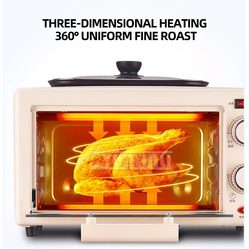 18L Electric Oven Grill Machine Multifunctional Cake Pizza Horno Bake Frying Pan