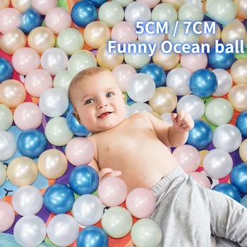 5.5/7CM Safety Colorful Plastic Bubble Ocean Balls Water Pool Ball Baby Kids Funny Bath Bubble Ball Toy Balls Pit Tent Toys