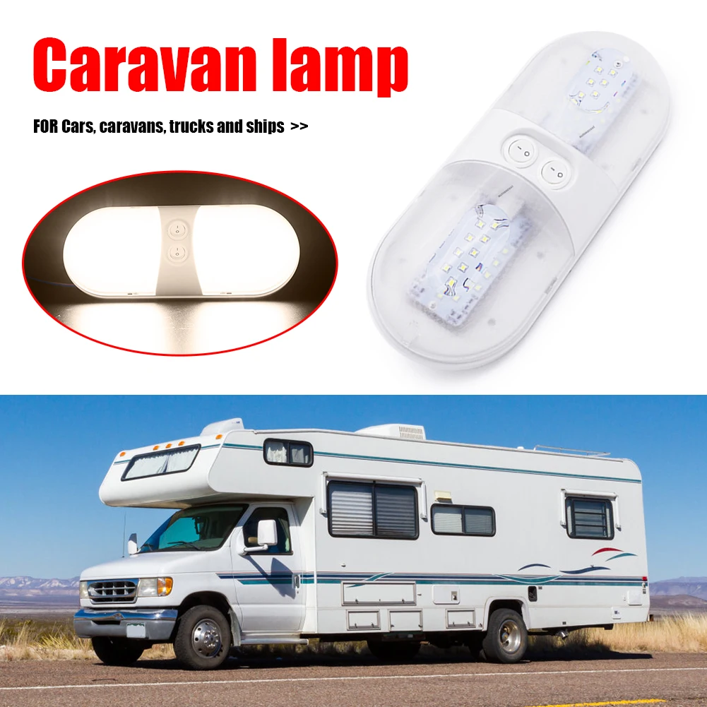 

Потолочный светильник для автодома/лодки 12В, 48 светодиодов, 4000-4500К, с 2 выключателями, для морских судов, яхт, караванов, кемперов, автодомов