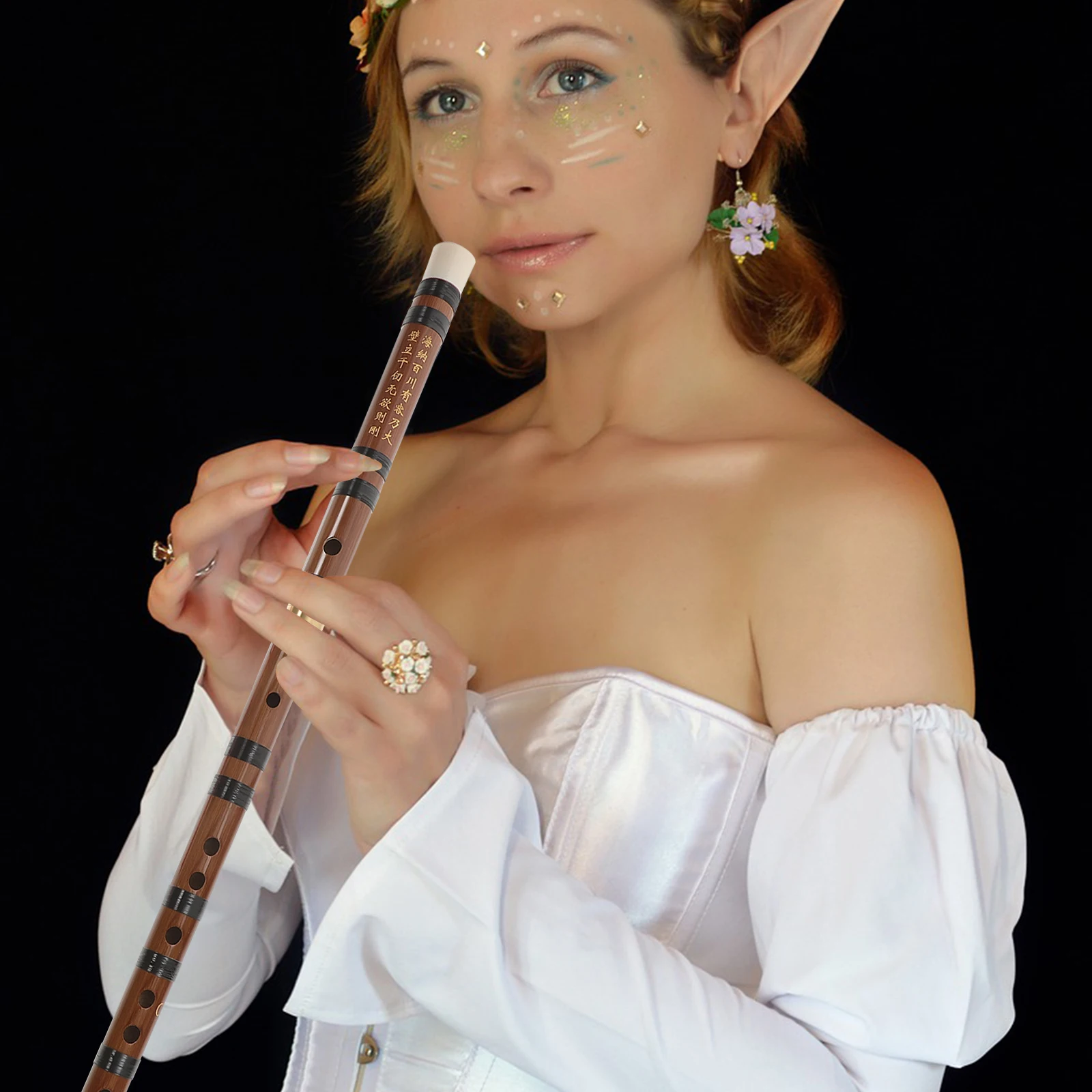 مزامير من الخيزران بقسمين بني فاتح قابل للفصل للأطفال آلة موسيقية فلوت صينية تقليدية لتخزين آلات النفخ الخشبية للمبتدئين #2