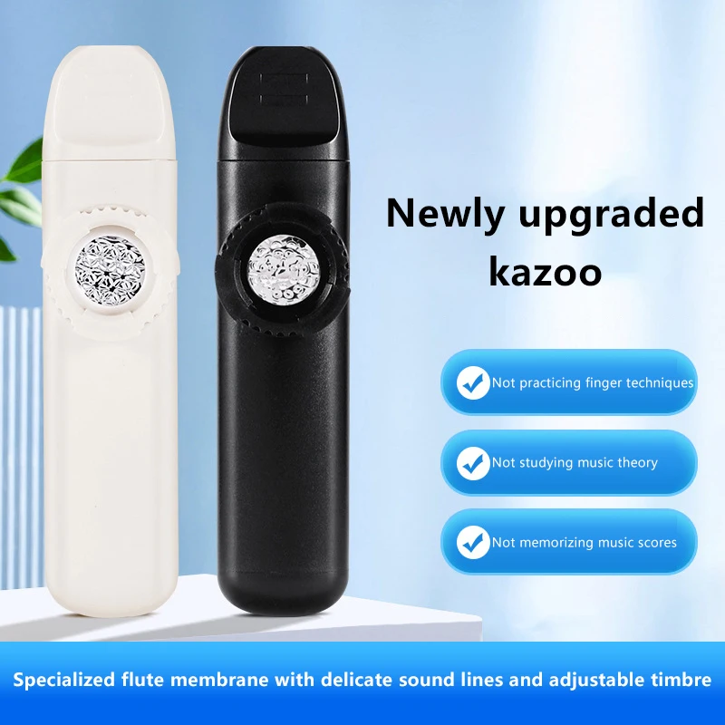 New Creative Kazoo Instrument Professional Portable Accompaniment Kazoo With Lanyard Lightweight Wind Instrument Music Lover 1PC