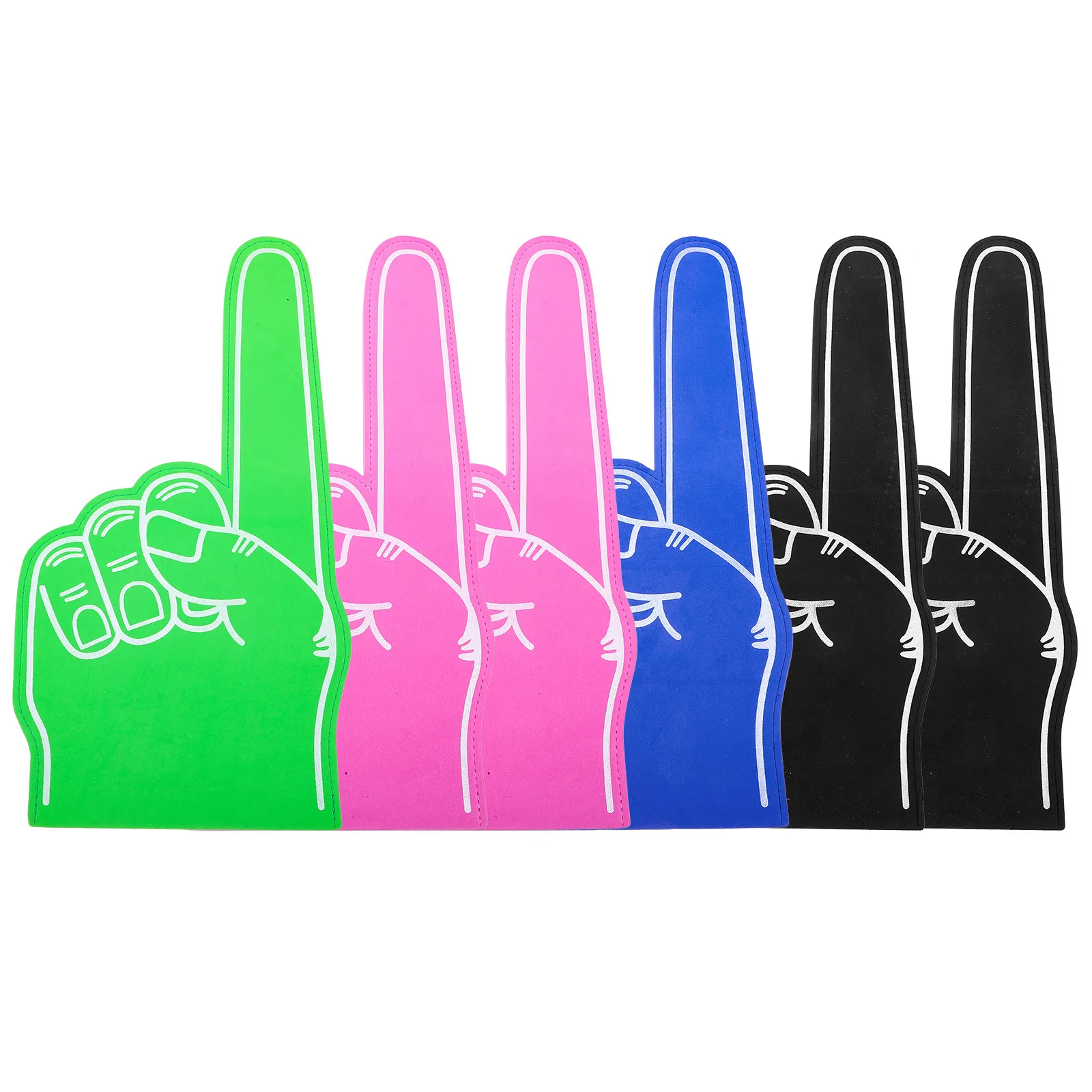 

6Pcs Foam Fingers Palm Shape Cheerleading Props for Sports Events Basketball Soccer Tournaments Eva Material Comfortable