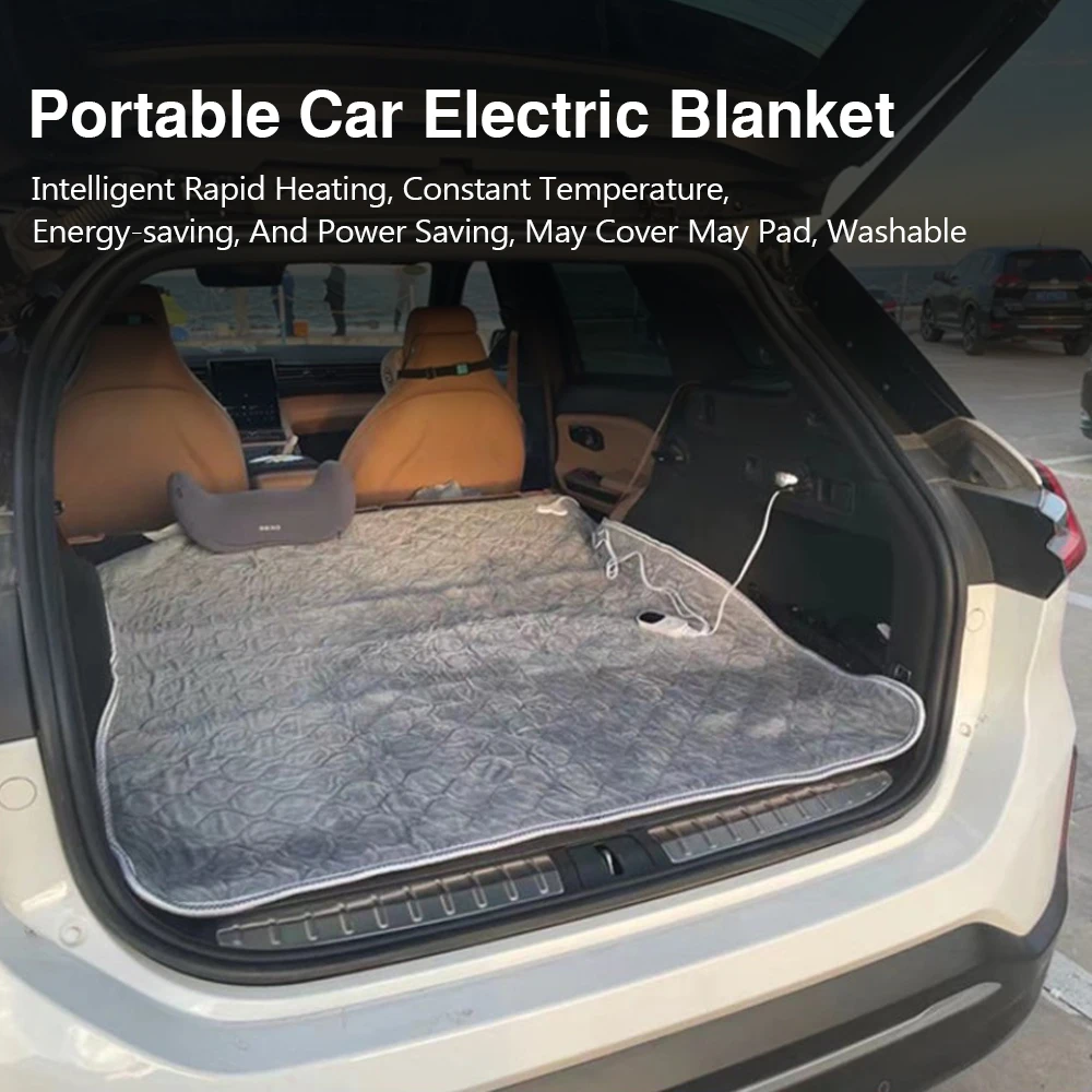 Manta eléctrica para coche, vehículos todoterreno de 12v, manta calefactora para asiento de coche, almohadillas térmicas suaves, calentador cálido,