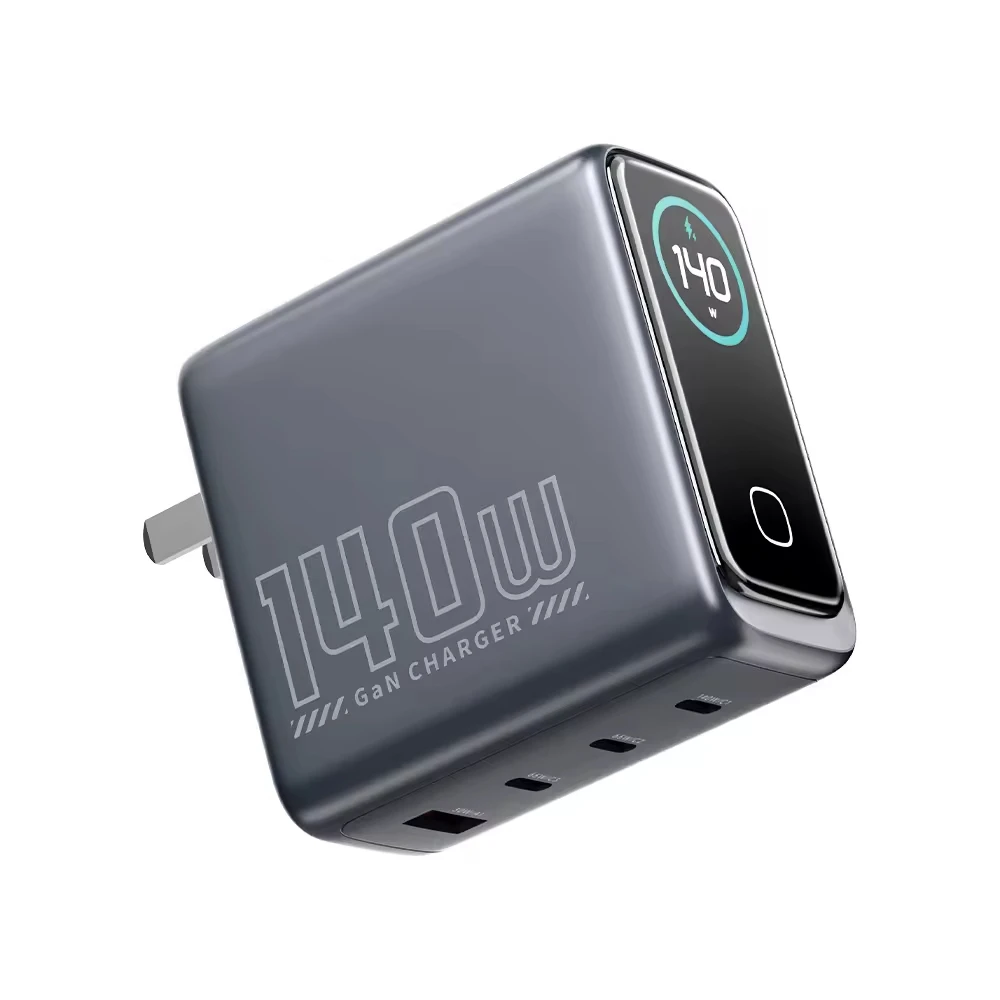 EU US UK  Standard Wall Charger Electric Compact 140W GaN Smart TFT Display Multi-Protocol Compatibility Suitable for MacBook