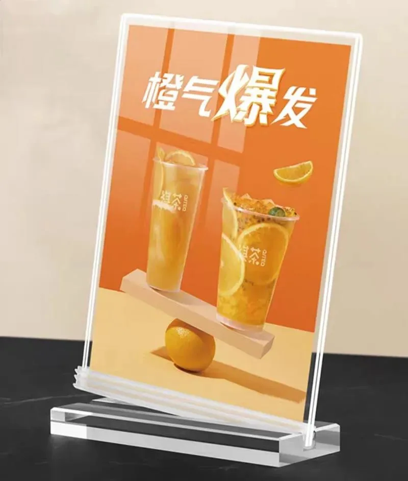 A6 100x150mm Double Side Photo Picture Poster Flyer Frame Menu Paper Price Label Holder Acrylic sign Holder Display Stand view 5
