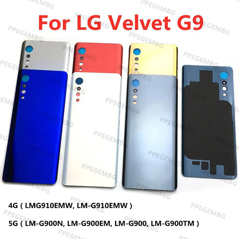 Back Glass G9 Replacement For LG Velvet G9 4G G910 5G G900 Battery Cover Rear Door Lid Panel Housing Case Camera Lens Sticker