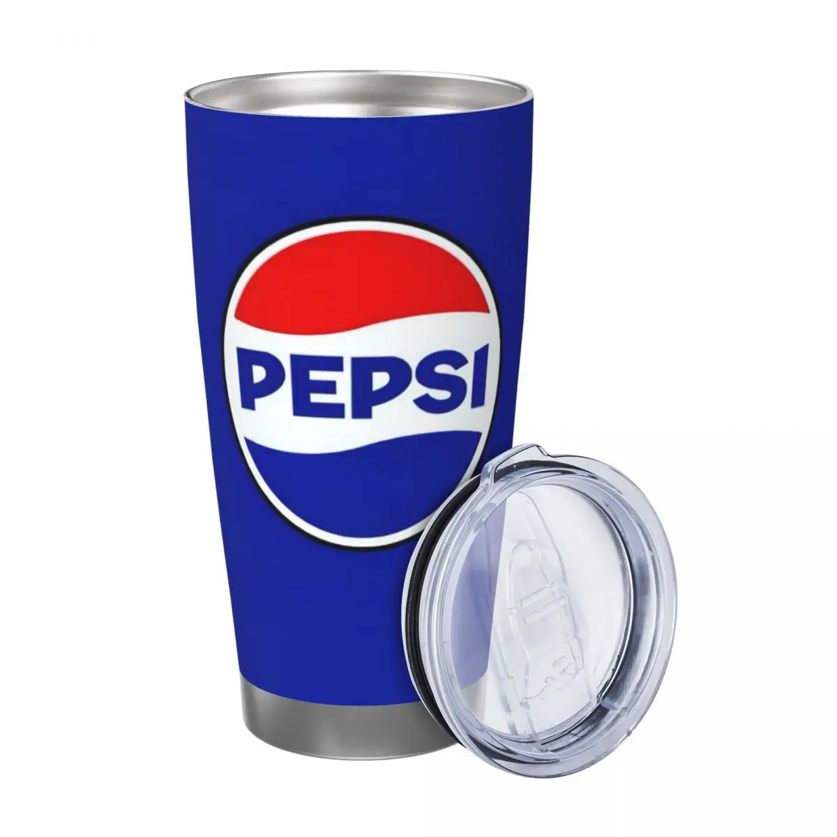 P-Pepsi 20oz Stainless Steel Car Mug Straw Thermal Iced Travel Cup Vacuum Insulated Coffee Hot Cup