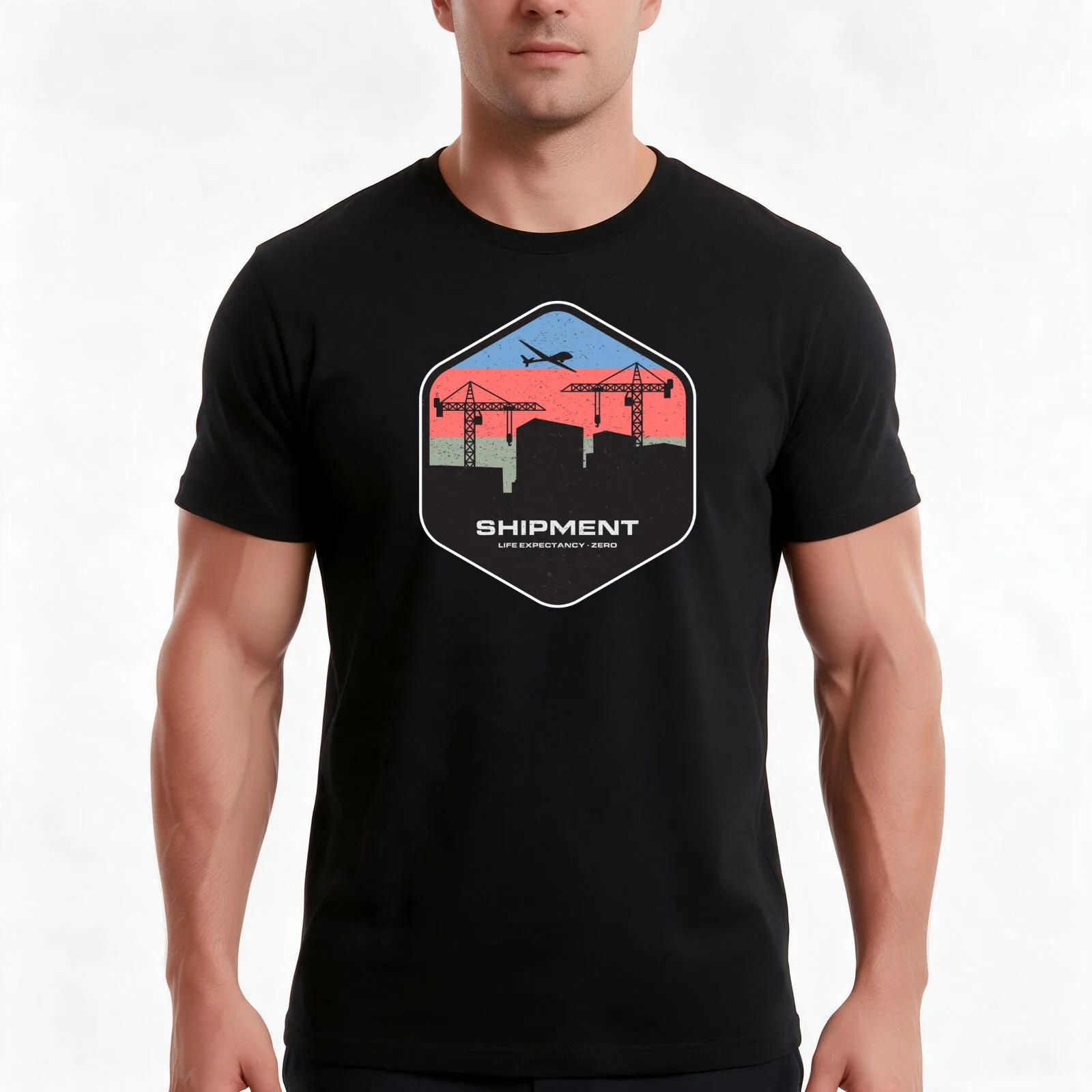 Shipment - Life Expectancy Zero T-Shirt, Summer Casual Cotton Tee, Oversized Streetwear Tops, Vintage Graphic Print, 100% Cotton