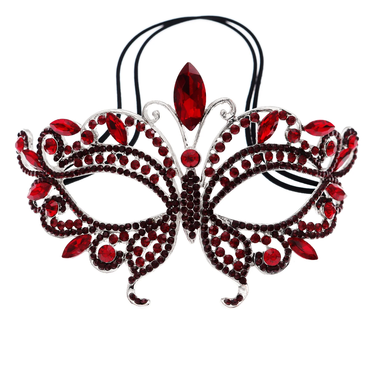 Fashion Luxury Rhinestone Eye Mask Elasticity Headbands Bridal Wedding Jewelry Costume Party Decoration Headdresses For Ladies image 4