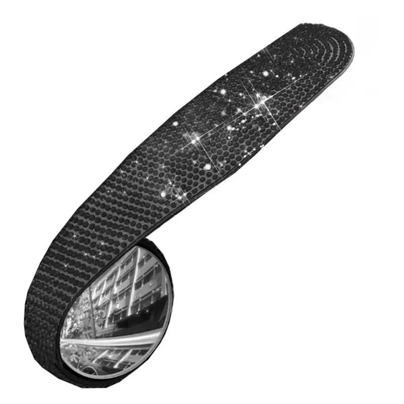 

Автомобильное зеркало для слепых зон, регулируемое зеркало заднего вида со стразами, круглое боковое зеркало заднего вида для путешествий, повседневной жизни, деловой поездки