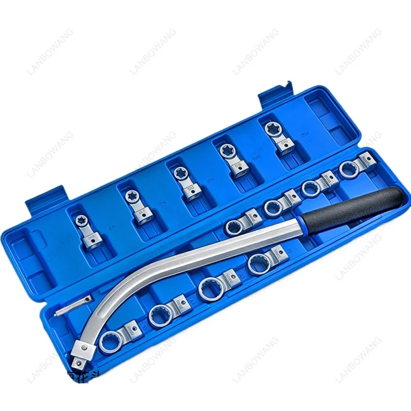 15Pcs Auto Engine Belt Adjustable Wrench Pulley Idler Tension Wheel Disassembly Tool For Car Repair