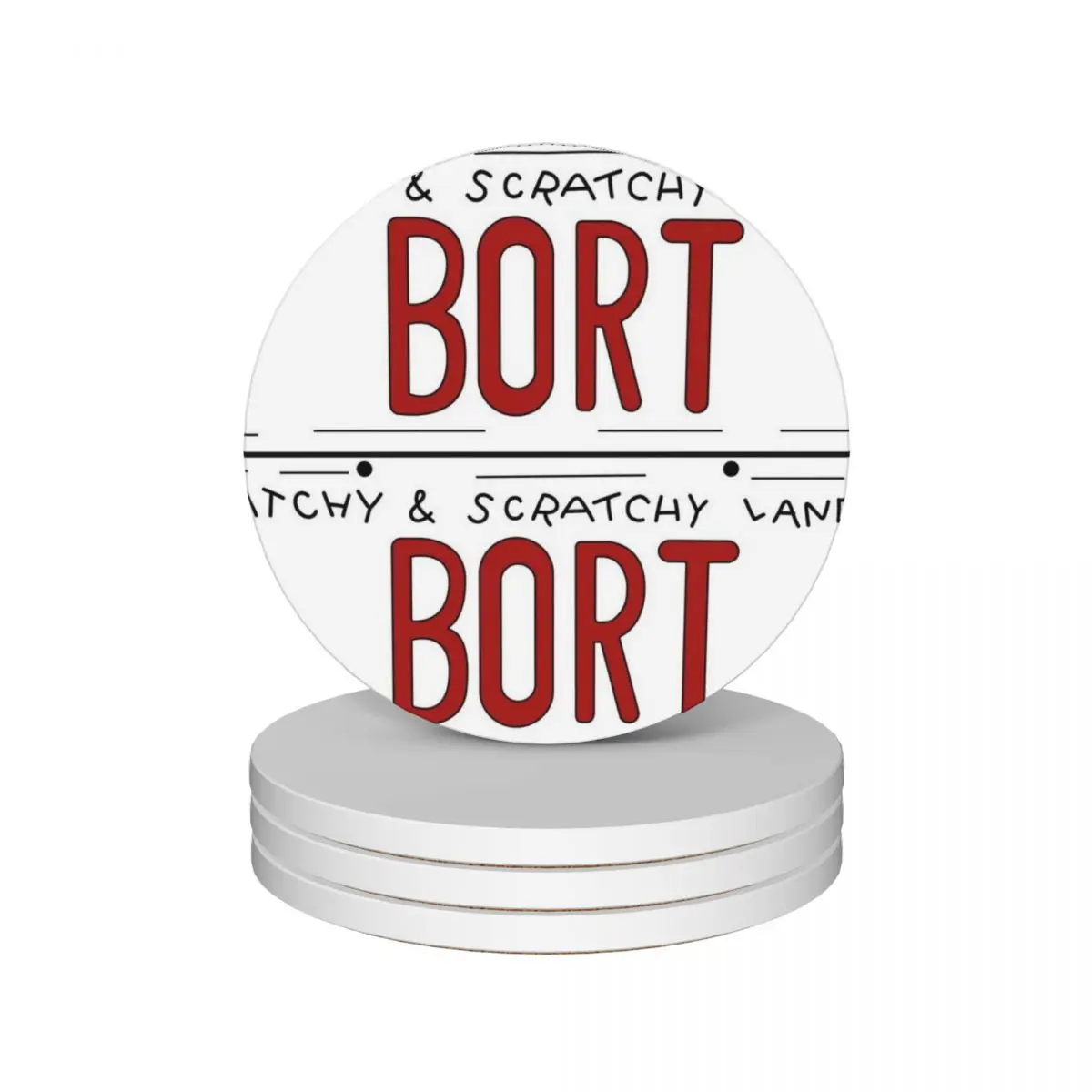 

Bort License Plates VigFanStore Ceramic Coasters (Set of 4) flower funny mat for dishes for coffee mugs Coasters