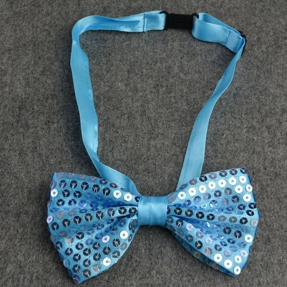 

Kids Sequin Children Bow Tie Pre-Tied Handsome Bowknot Decoration Adjustable Stage Performance Costume Graduation Photo Props