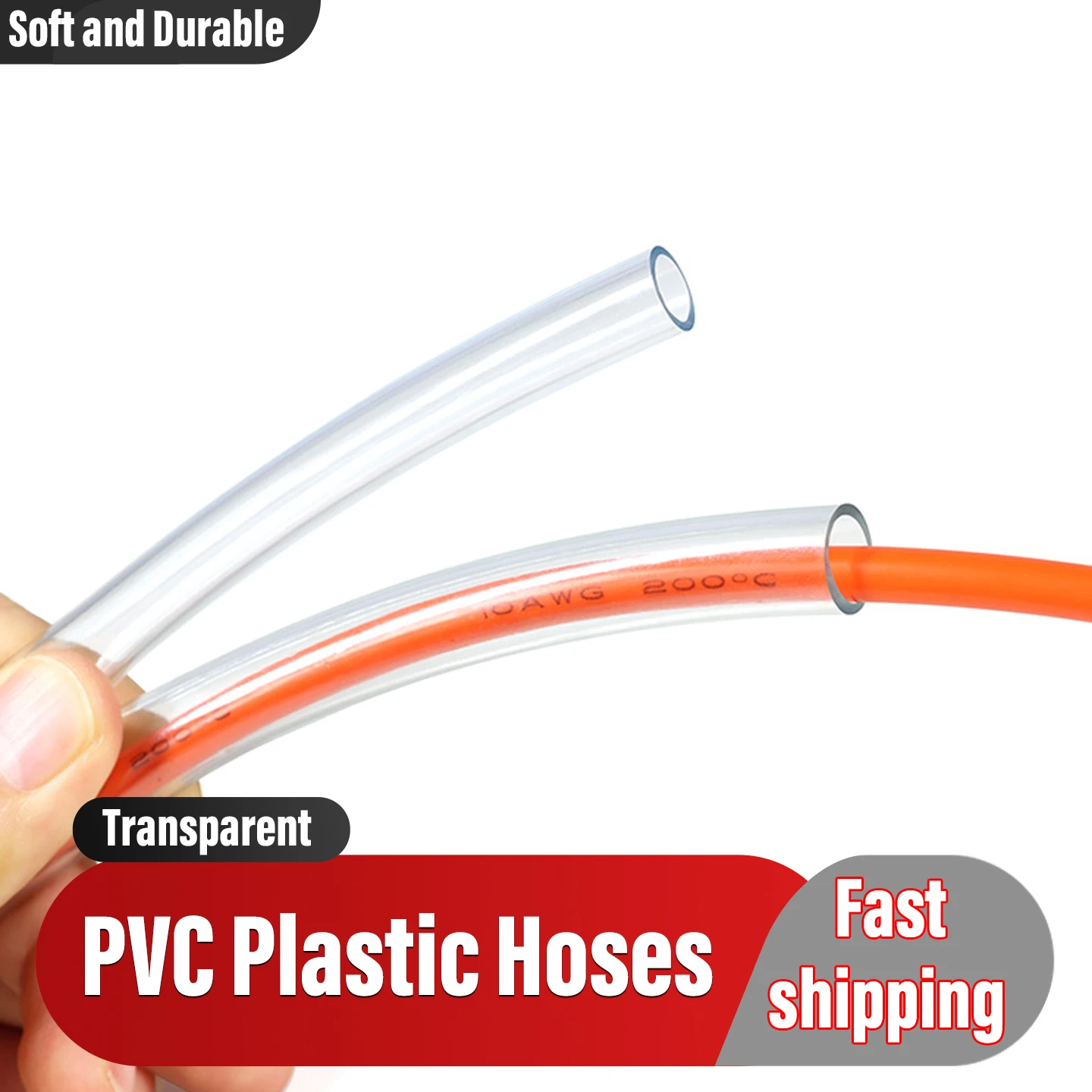 1/2/5m Transparent PVC Plastic Hoses  2 3 4 5 6 8 10 12 14 16 18 20 25mm Inner Diameter High Quality Water Pump Tube Hose