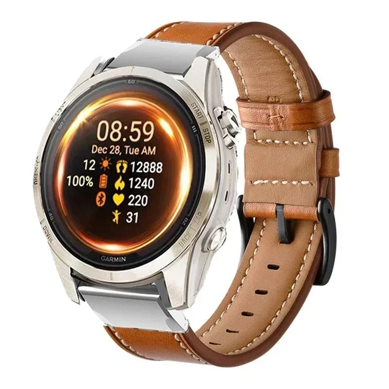 Watch Strap For Garmin Approach S70 S62 Forerunner 965 955 945 935 Epix Pro 2 (47mm) (51mm) Quickfit 26 22mm PU Leather Bracelet