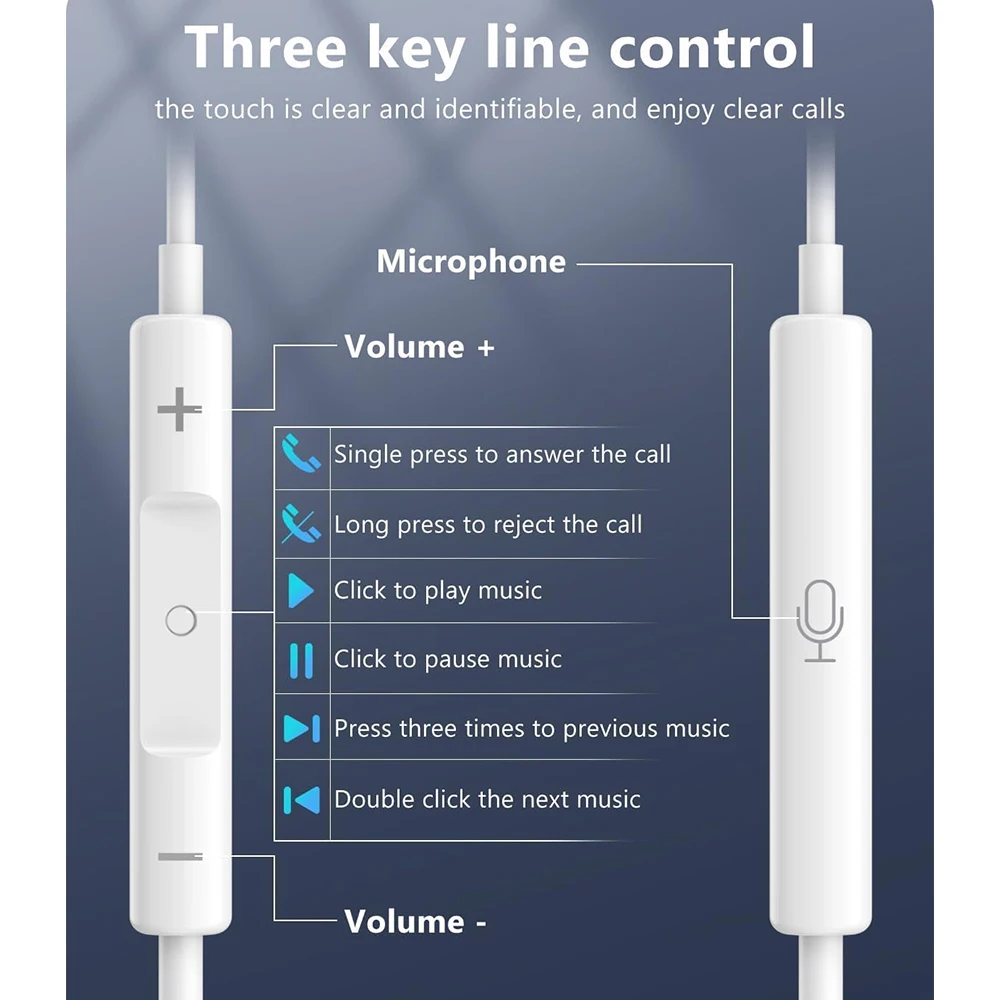 아이폰용 오리지널 유선 이어폰, 아이패드 인이어 이어버드, C타입 USB C, 3.5mm 이어버드, 15, 14, 13, 12/11 프로 맥스, 7, 8 플러스, X, XR, XS