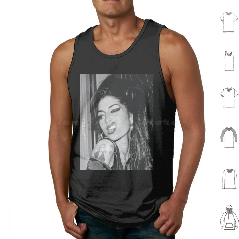 Premium Aesthetic Tank Tops Print Cotton Music Soul Amy Winehouse Trend Vintage Amy Winehouse Cover Concert Amy Winehouse