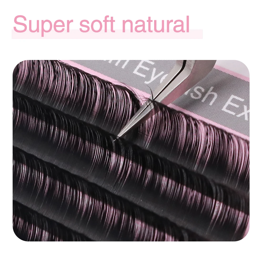 1 Stück Qeelasee CC und DD Curl Volumen normale runde Wimpern Russische Volumenwimpern Matte Faux Mink Professional Cilio – Detail 2