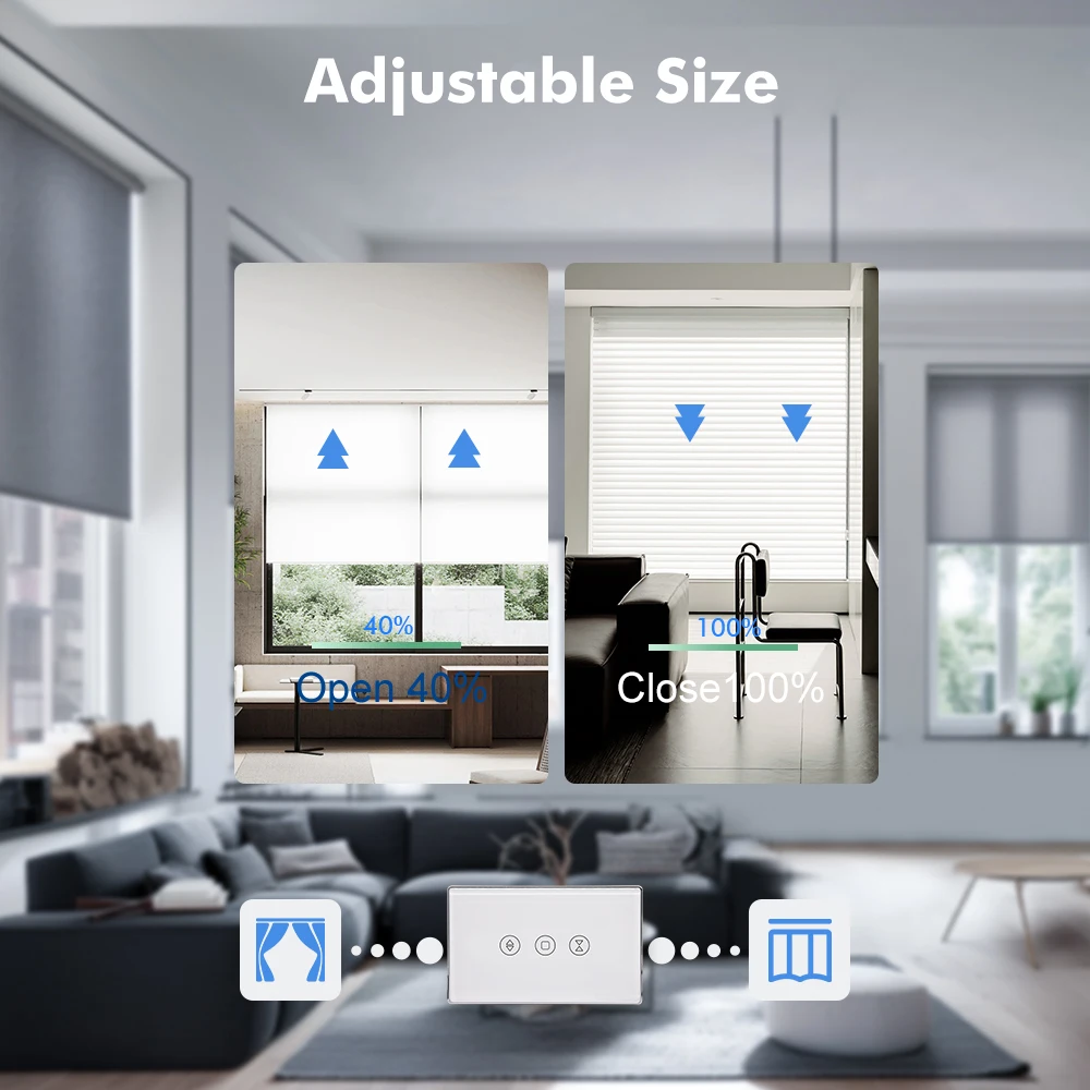 Tuya WiFi الأسطوانة مصراع التبديل الولايات المتحدة الألومنيوم الإطار 2.5D قوس مع التحكم عن بعد حافة الموقت الجدول الزجاج مفتاح الإضاءة الجدار
