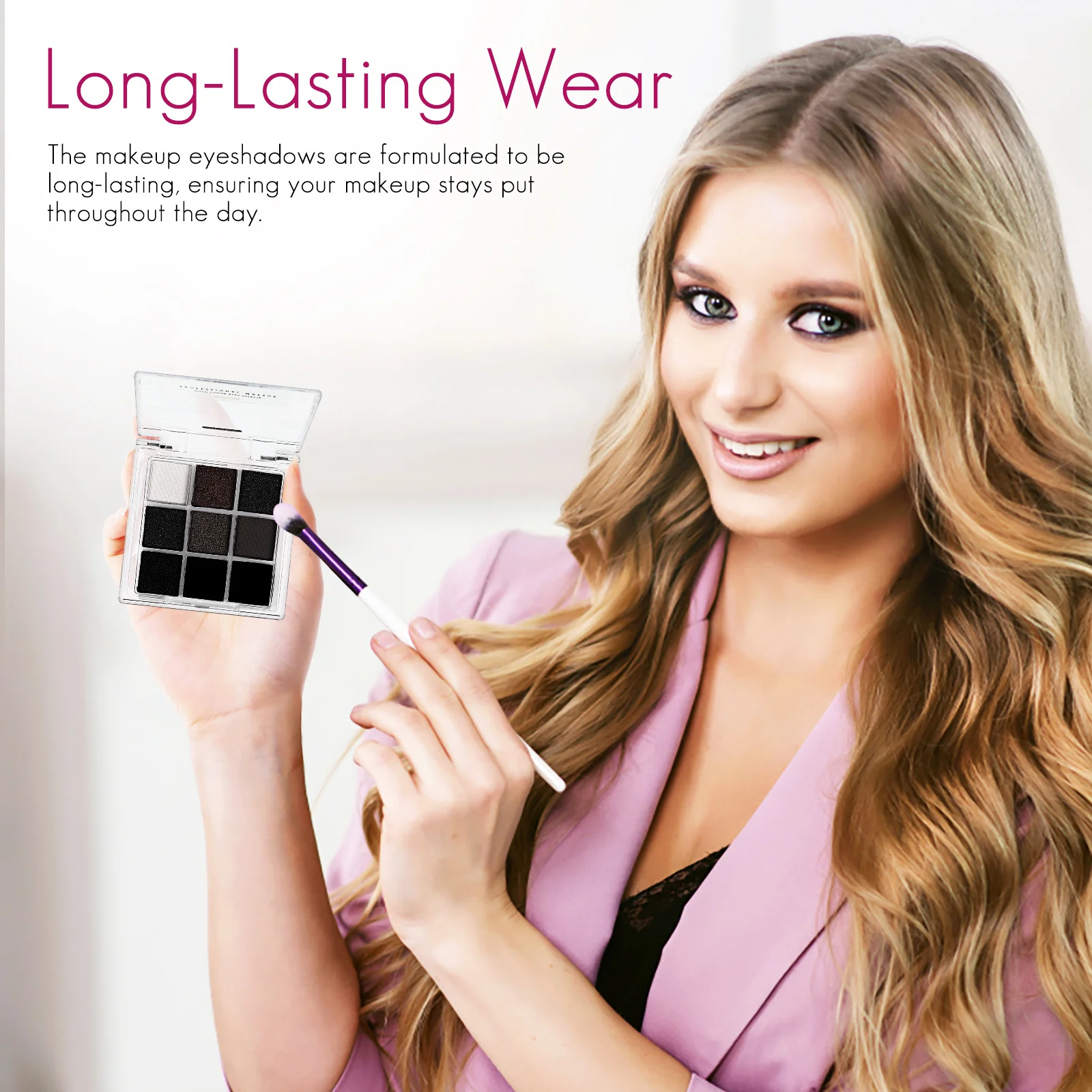 Paletas de sombras de ojos de colores, paleta de maquillaje de sombra de ojos pigmentada con brillo mate, portátil, ligera para viajes, 4 Uds.