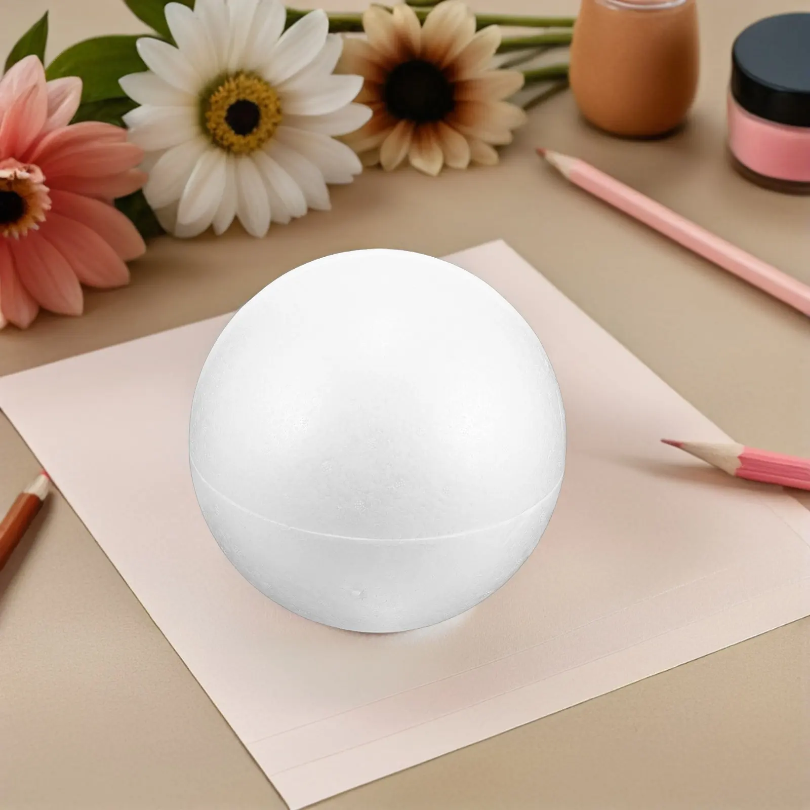 

Large Foam Ball White Smooth Surface Decorative Craft Ball DIY Wedding Party Birthday Decoration Decorative Craft Balls