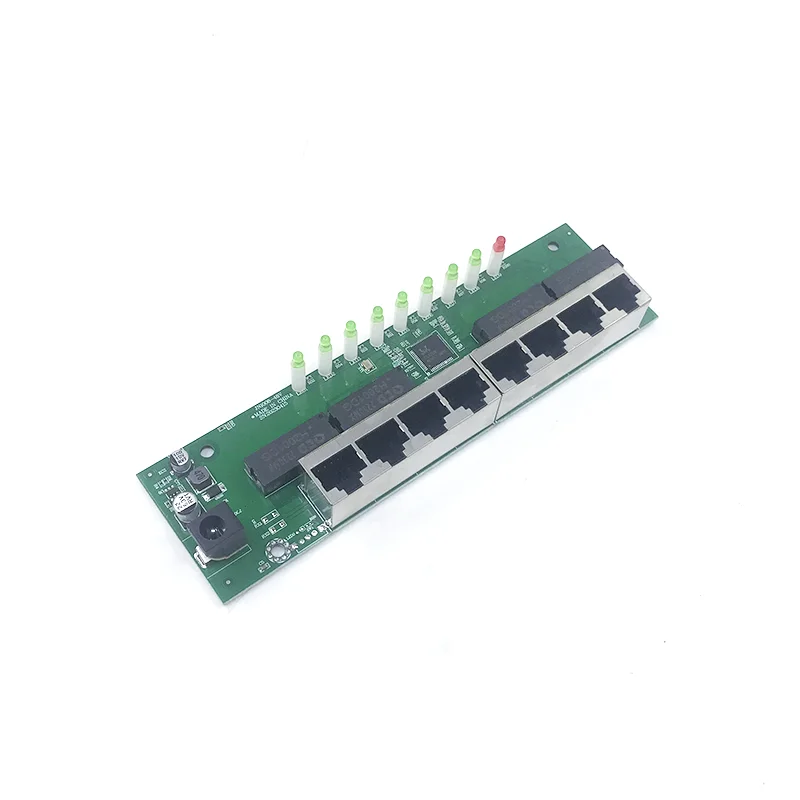 Ethernet Switch industria 8port 10/100/1000M network ethernet switch 5V/12V power input Temperature-40 to 75โ