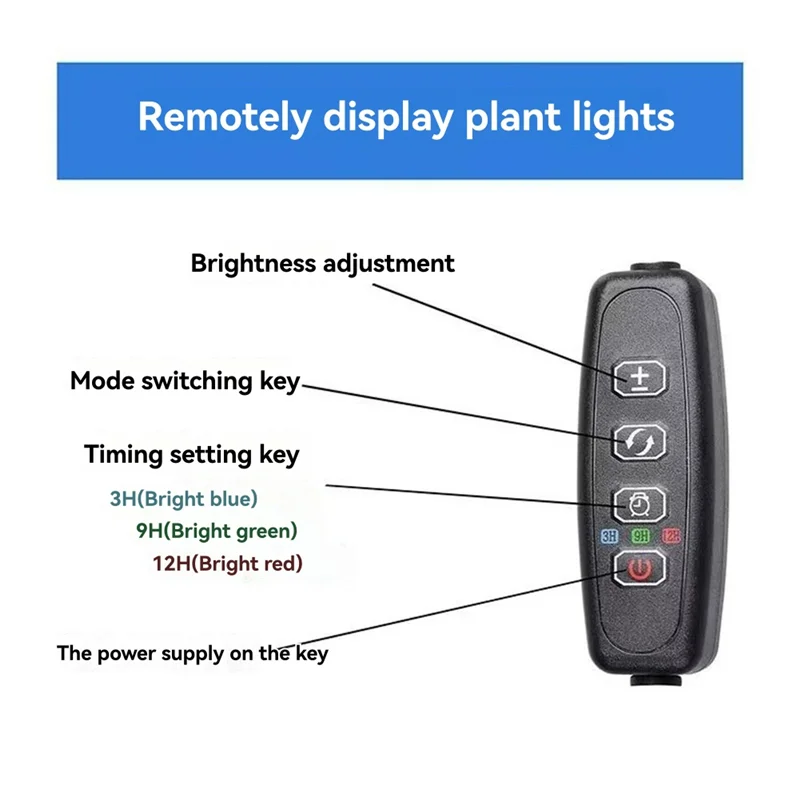 M12K-USB LED Pianta Coltiva La Luce Giardino Interno Livelli Dimmerabili Coltiva La Luce Spettro Completo Impostazione del Timer Serra Idroponica
