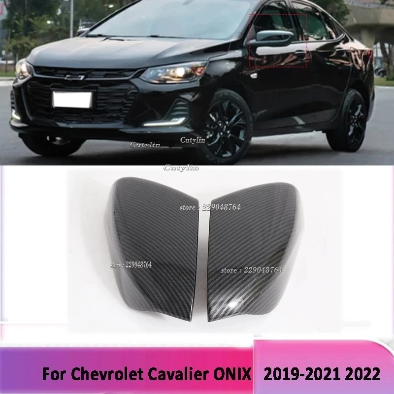 Cubierta Decorativa de Fibra de Carbono para Espejo Retrovisor Lateral de Chevrolet Cavalier ONIX 2019 2021 2022, Accesorios para Auto