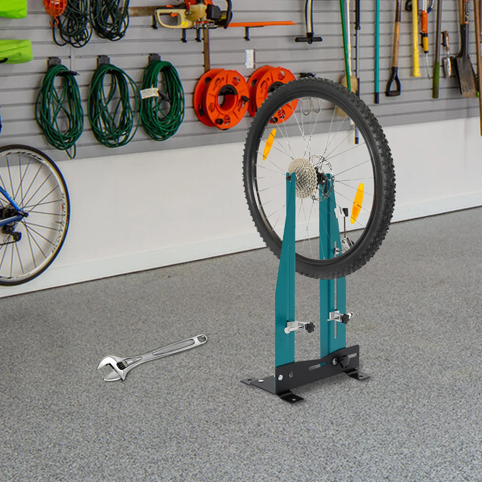 

Стенд для центровки велосипедных колес, регулируемый инструмент для выравнивания ободов горных и шоссейных велосипедов 27,5 и 29 дюймов, для ремонта и обслуживания в мастерской