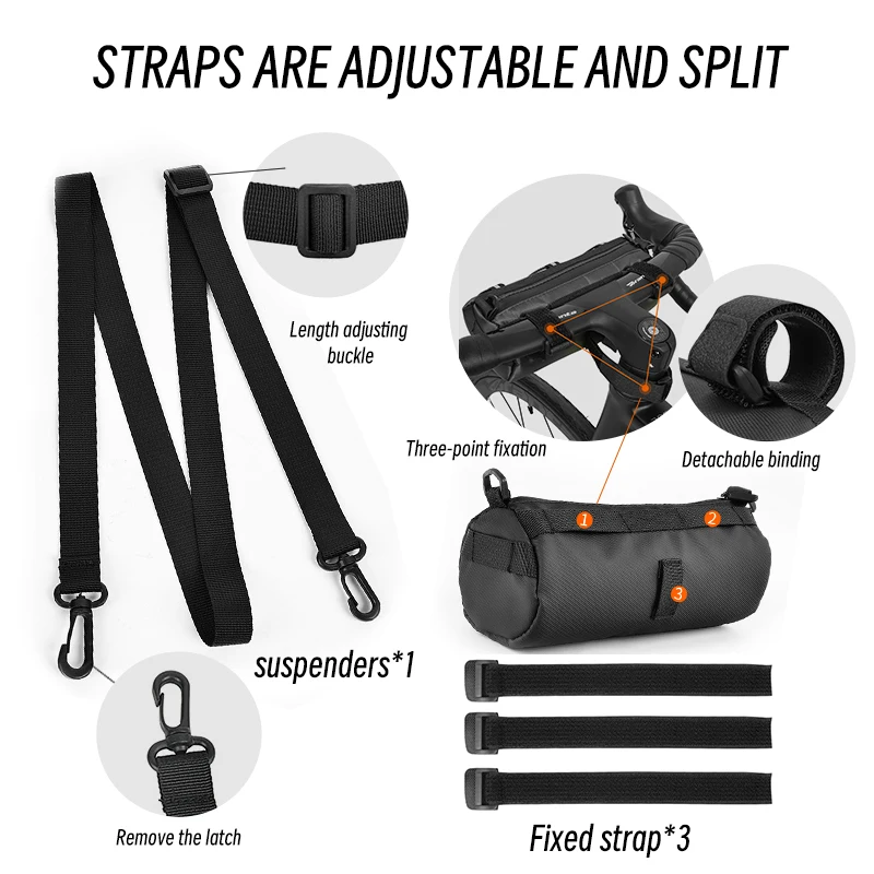 ESLNF Bicycle Bag, Waterproof Storage Bag, Outdoor Large Capacity Riding Handlebar Bag, Mountain Bike Head Bag