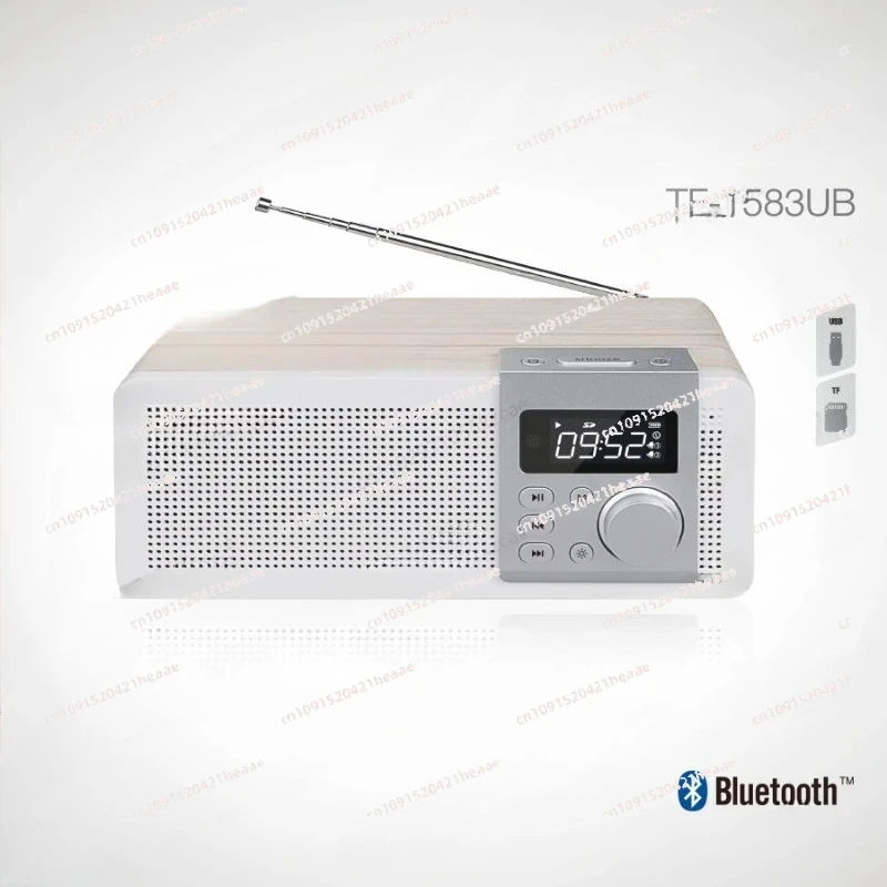 スピーカーに最適 木製 Bluetooth FMラジオ カード Uディスク MP3再生 遅延シャットダウン プラグインスピーカー