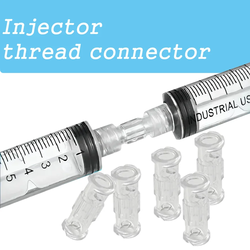 Clear Female to Female Coupler Luer Syringe Connector thread conversion straight through Tools