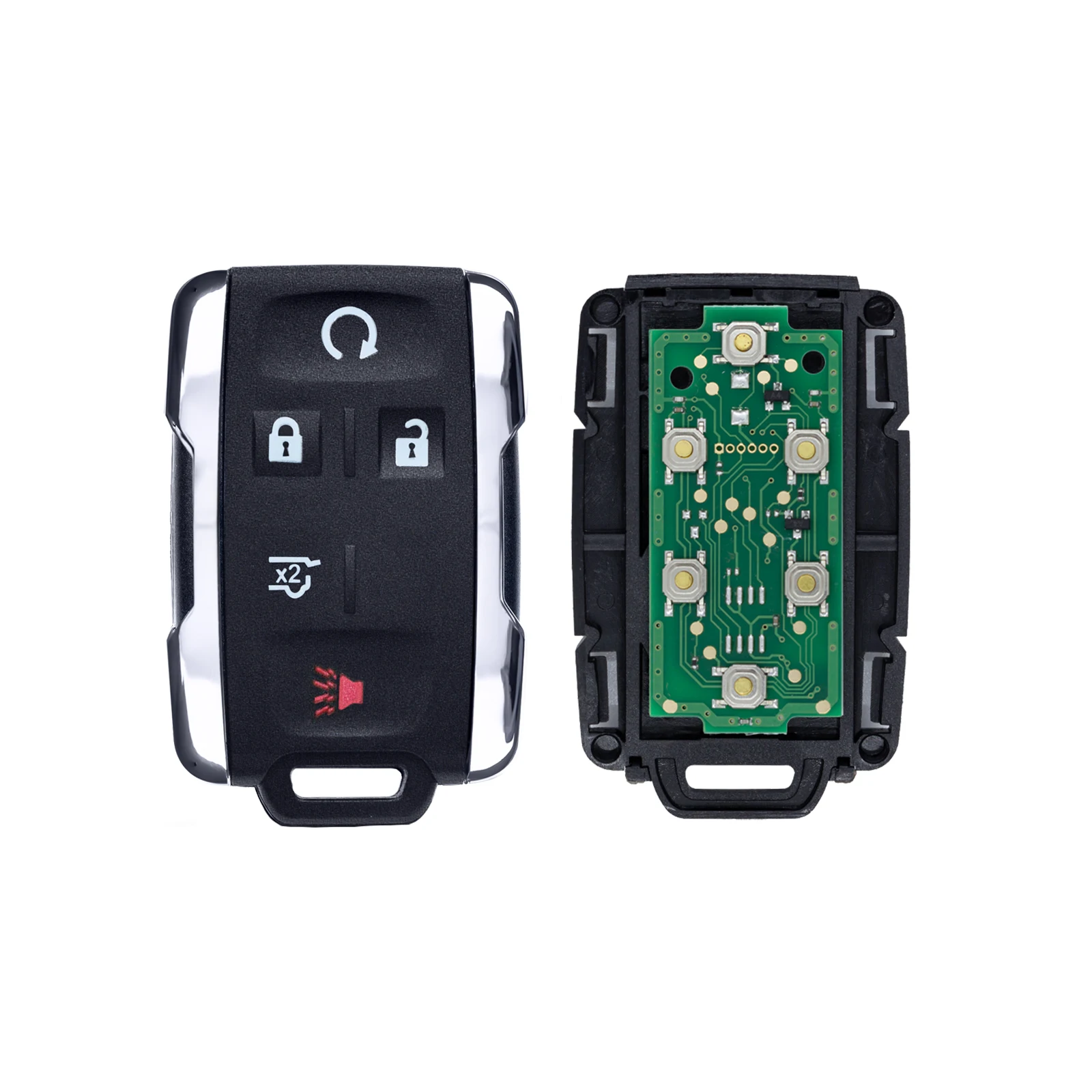 Chave remota do carro para Chevrolet, 5 botões, entrada Keyless Fob, chave de prata, 315MHz, Tahoe suburbano, GMC Yukon