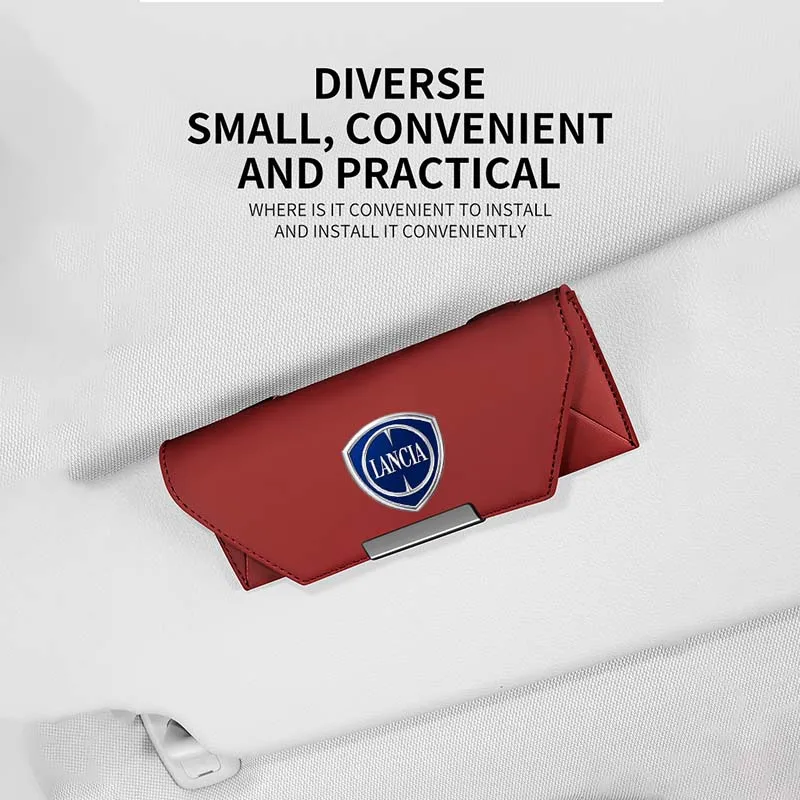 For Lancia Ypsilon Delta Musa Nera Thema STRATOS Thesis Phedra Accessories Parts Car Visor Glasses Clips Sunglasses Glasses Case