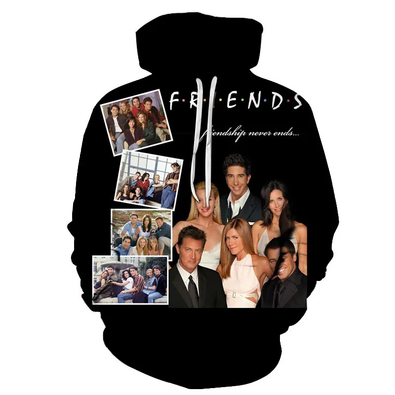 3D Print Comedy Friends TV Show Hoodie Men Women Oversized Pullover Sweatshirt Boys Girls Long Sleeve Hooded Tops Streetwear