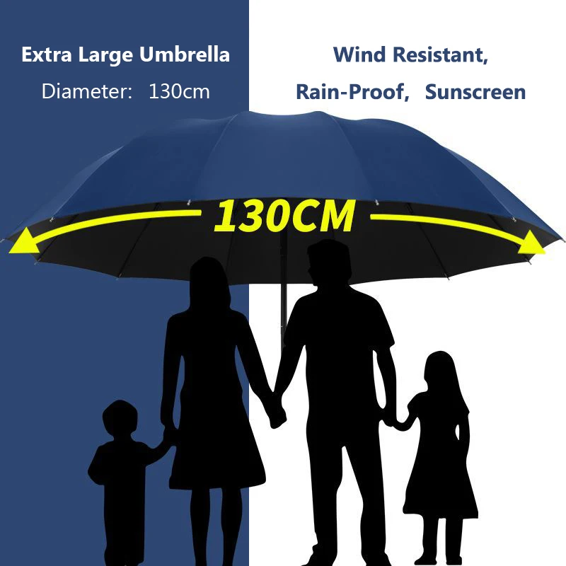 Windproof Umbrella Whole Family Umbrellas Super Large Folding Several People Rain Sunny Umbrellas Men Women Umbrellas Large