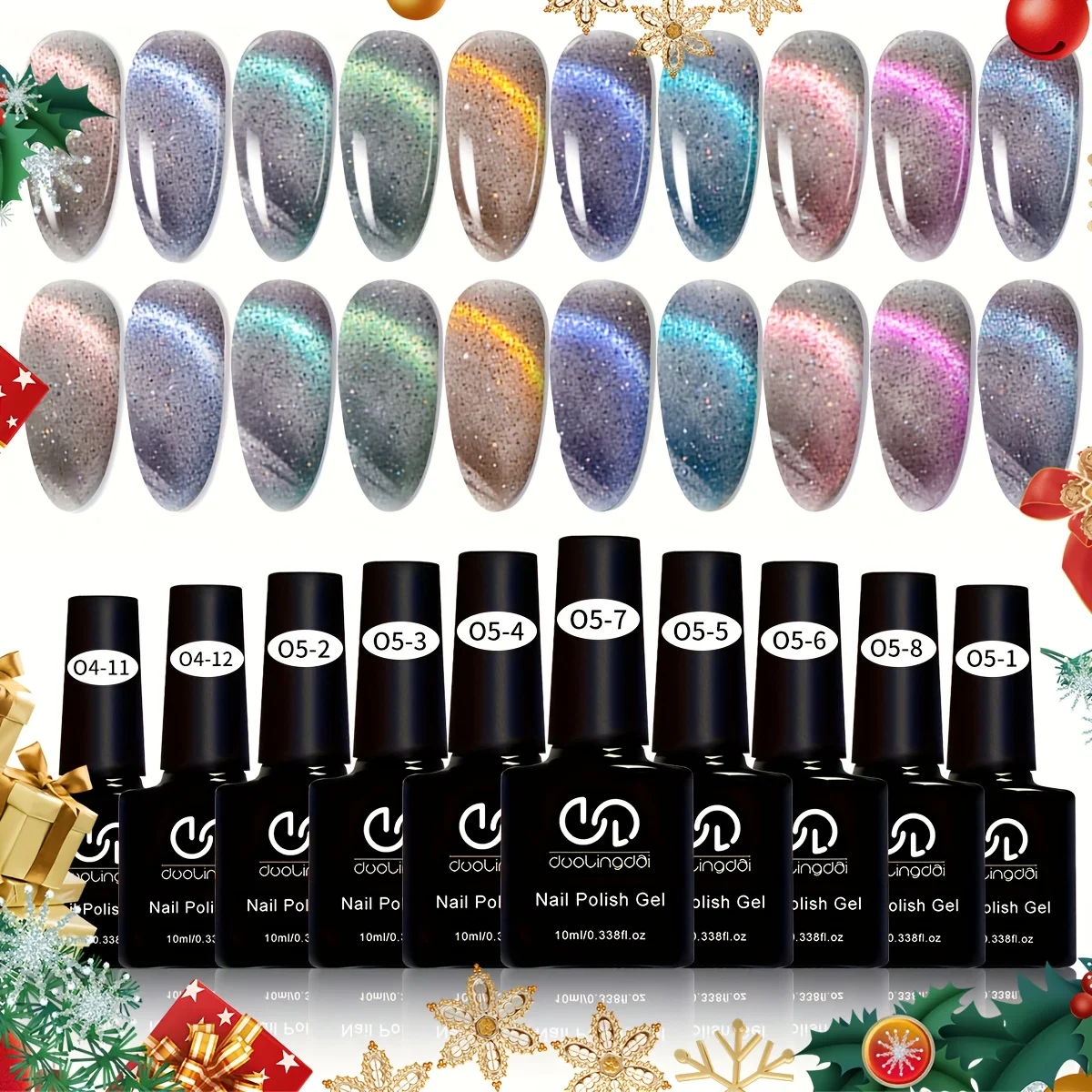 

Набор гель-лаков для ногтей «Кошачий глаз», 10 шт., меняющий цвет, с блестящим эффектом, волшебный гель-лак, снимаемый гель-лак для ногтей, для нейл-арта