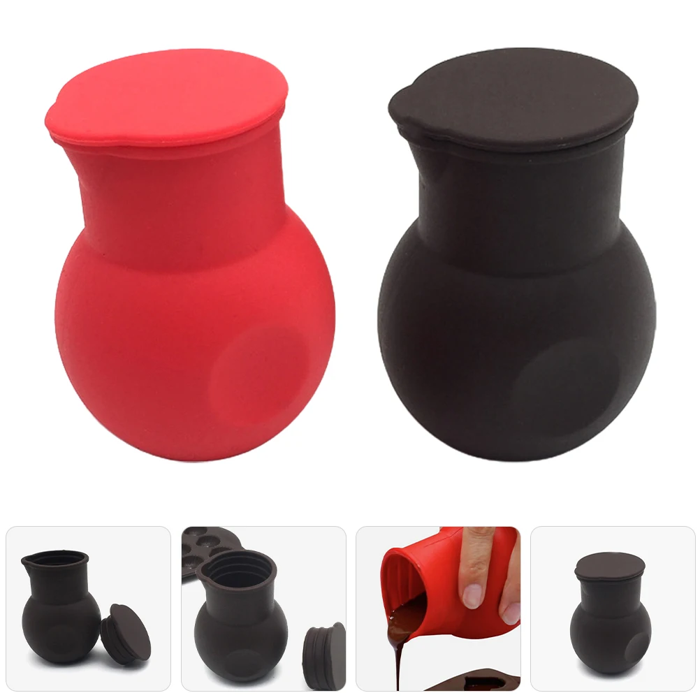 

2pcs Silicone Chocolate Melting Pot Nonstick Baking Tool Butter Cheese Warmer Kitchen Accessory Multifunctional Melt Pot For