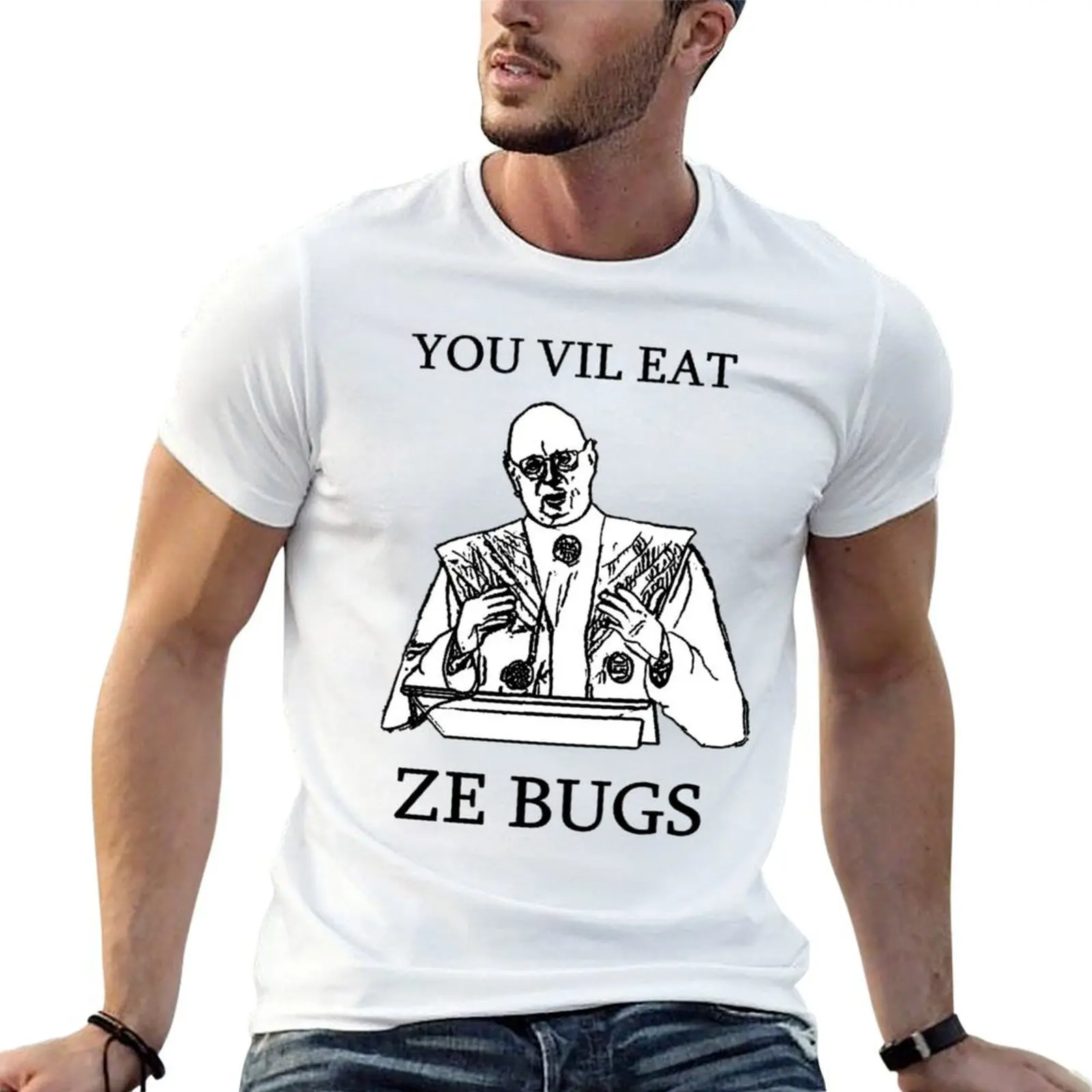 

Klaus Schwab eat bugs shirt T-Shirt t shirts for man graphic tees t shirts with prints T-Shirt