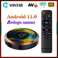 VONTAR X2 Amlogic S905W2 Media Player Android 11.0 Smart TV Box Android 11 4G 64G Set Top BOX 4K 60fps AV1 2.4&5G Wifi BT 2G16G