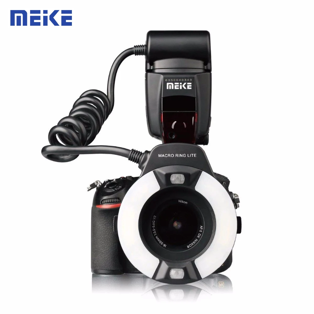 MEKE MEIKE MK-14EXT 링 플래시 라이트 스피드라이트 GN14, 니콘 매크로 사진 TTL 모드, 꽃 곤충 촬영