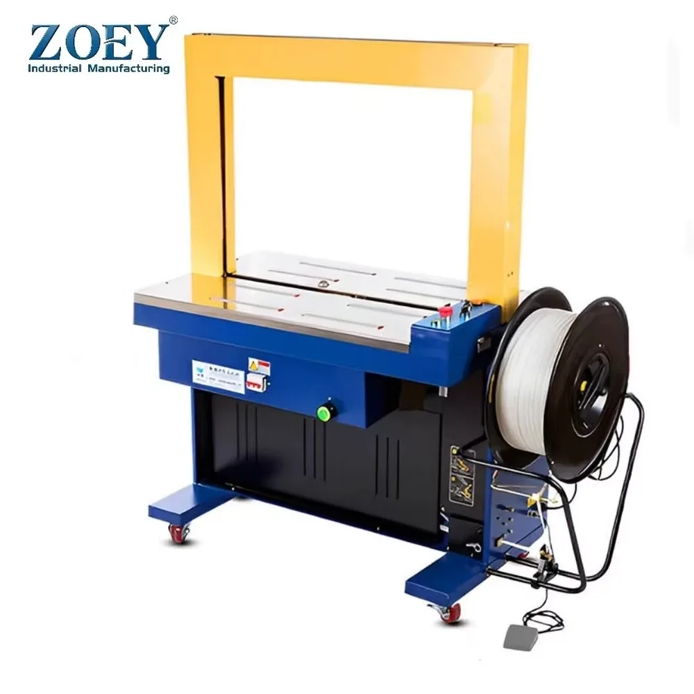 Automatic PP Belt Strapping Machine Full Auto Frame Type Bundling Tool for Warehouse Factory Cargo Packaging Efficient