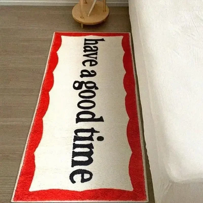 

VIKAMA Simple Bedroom Bed Rug Girl Room Bed Rug Full Cover Bay Window Sill Mat Light Luxury High Sense Carpet Home Decoration