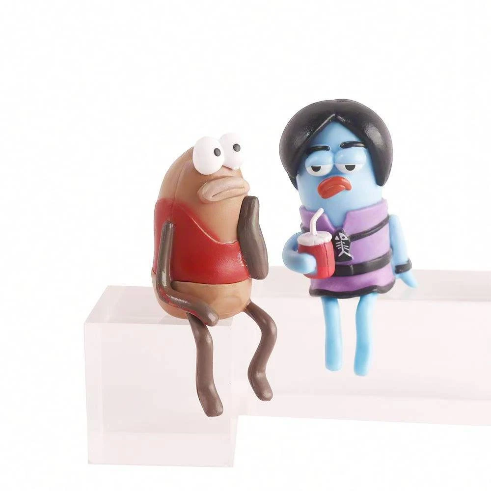 SpongeBob Bikini Bottom Buddies Blind Box: Lustige sitzende Fischfigur als Auto- und Schreibtisch-Deko – Niedlicher Ausdruck, Sammlerstück, Geschenk – Detail 4