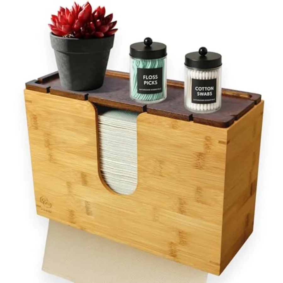 Dispensador de Toallas de Papel para Toallas Multifold, Cfold, Trifold y Zfold, Montaje en Pared o Encimera, con Tapa Extraíble