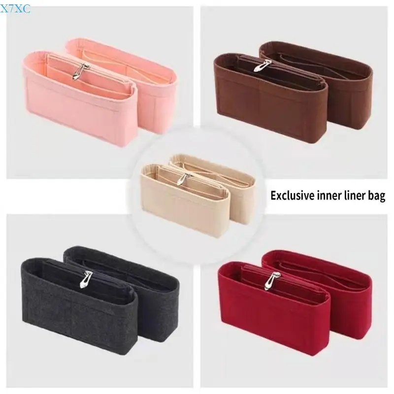 X7XC Makeup Insert Bag Versatile Cosmetic Bag Multi Pocket Bag in Bag