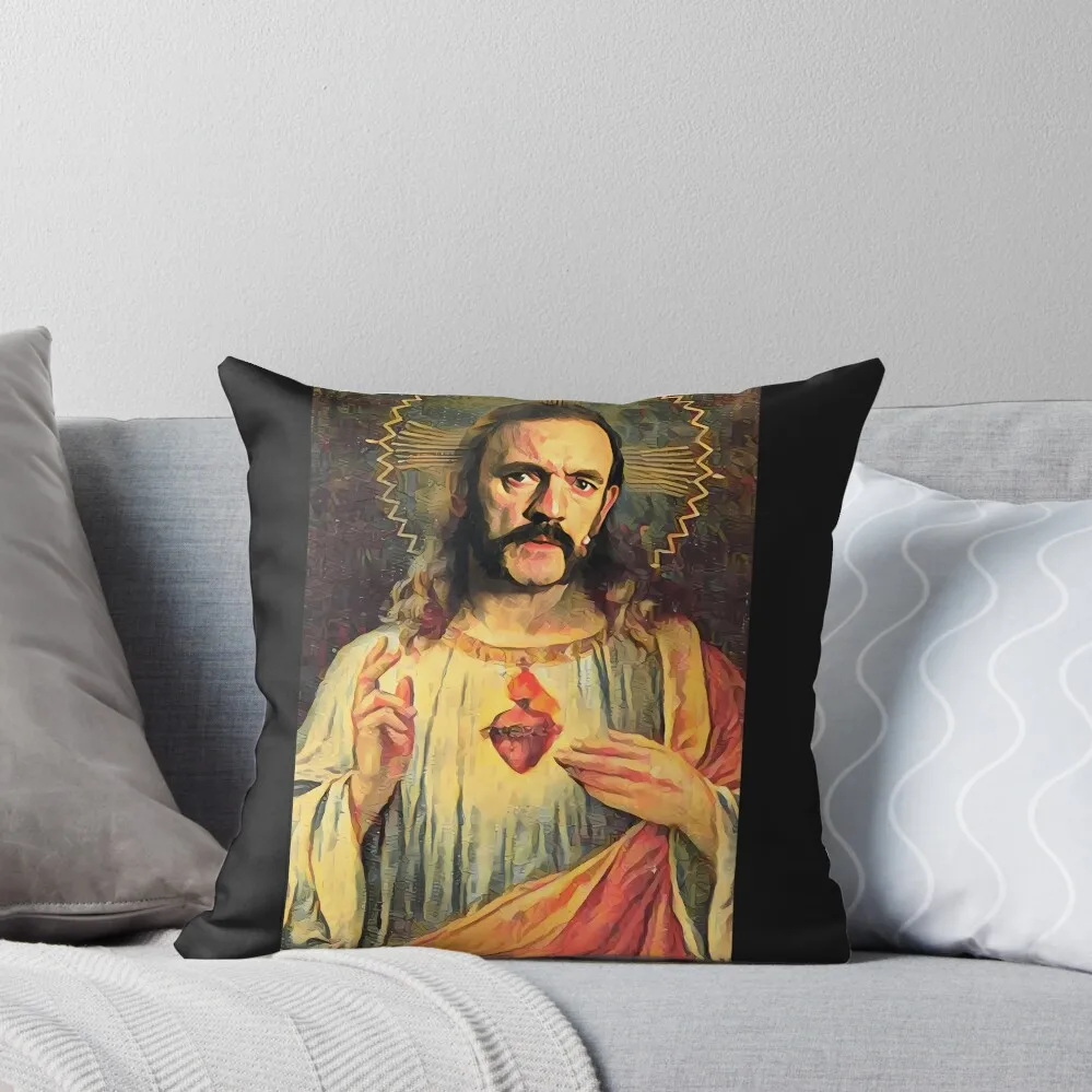 

Saint Lemmy Throw Pillow Ornamental Pillow luxury decor Luxury Sofa Cushions Christmas Covers pillow